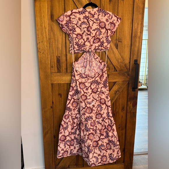 A.L.C Alexandria Gathered Cut Out Floral Dress - Picture 7 of 8